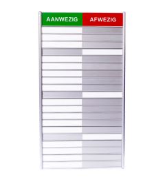 Aan- afwezigheidbord | 20 namen