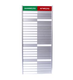 Aan- afwezigheidbord | 25 namen