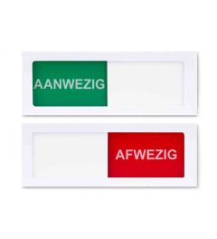 Schuifbord | 150 x 55 mm | Wit, aanwezig - afwezig