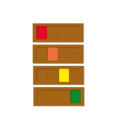 Triagebord | 4 kleurvlakken | 3 schuiven | 150 x 55 mm | Brons
