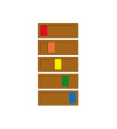 Triagebord | 5 kleurvlakken | 4 schuiven | 150 x 55 mm | Brons